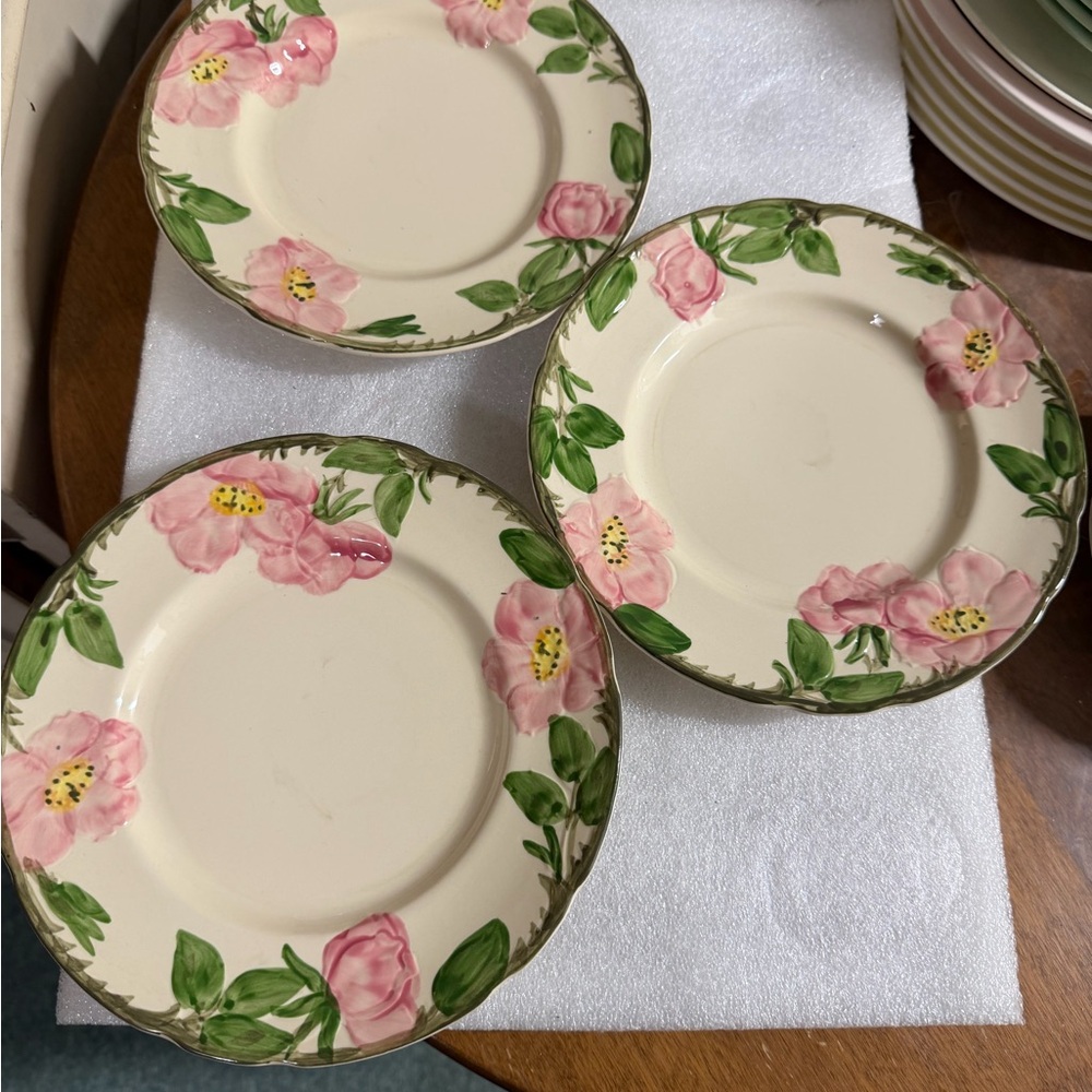 Set of 3- Franciscan Desert Rose Salad Plates